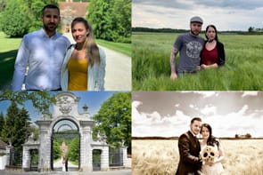 Hochzeitsfotos vom Brautstrauss
